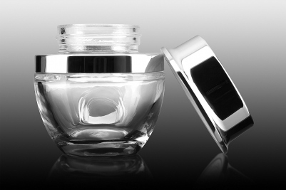 Słoik szklany 50 ml z kołnierzem ABS 