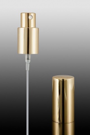 Atomizer z kołnierzem aluminiowym i  aluminiową nasadką