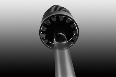 Zakraplacz PP z kontrolą pierwszego otwarcia oraz rurką szklaną o gwincie 18/415