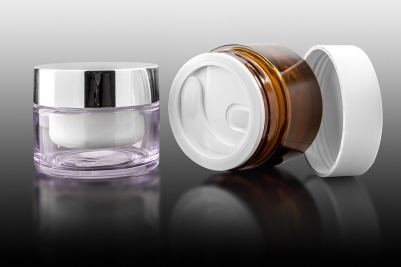 Słoik PETG z termosem PP 50 ml oraz przekładką i szpatułką PP