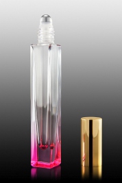 Roll-on szklany 9 ml z nakrętką ALU/PP i kulką stalową