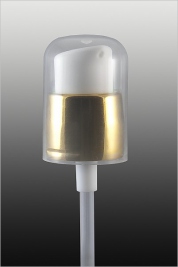 Pompka do kremu z kołnierzem aluminiowym o gwincie 18/410 z nasadką PP